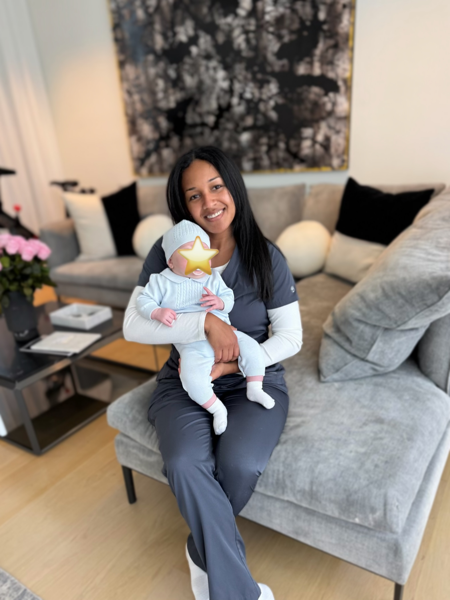Peterlyn caring for a baby at home